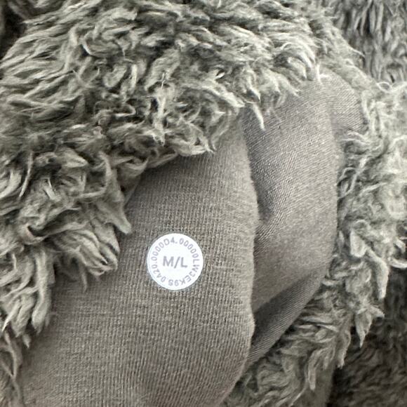 LULULEMON Warm Restore Sherpa Pullover Army Green Sz M/L - Picture 6 of 6